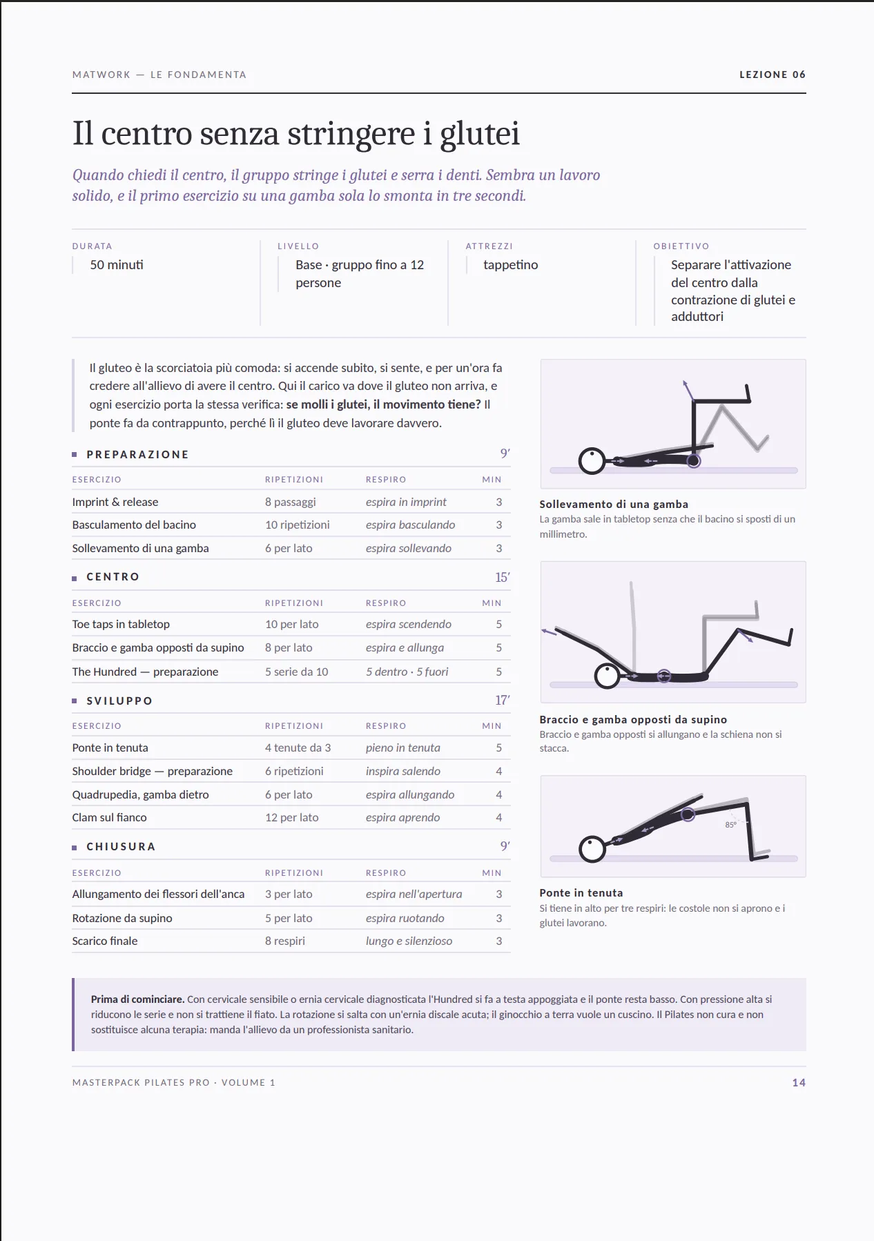 Pagina reale del MasterPack Pilates Pro 4